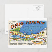 De groeten van het briefkaart van Ohio Turnpike (Voorkant / Achterkant)