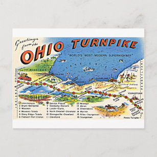 De groeten van het briefkaart van Ohio Turnpike