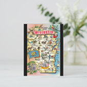 De groeten van het Briefkaart van Wisconsin (Staand voorkant)