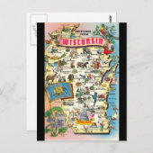 De groeten van het Briefkaart van Wisconsin (Voorkant / Achterkant)