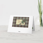 De Groeten van het hartelijke Seizoen, het geruite Feestdagen Kaart (Achterkant)