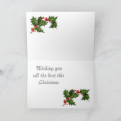 De Groeten van het hartelijke Seizoen, het geruite Feestdagen Kaart (Binnen)