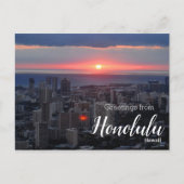 De groeten van het Honolulu Hawaii Sunset Briefkaa Briefkaart (Voorkant)