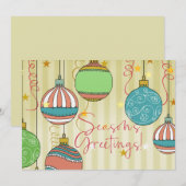 De groeten van het kerstseizoen! Kaart (Voorkant / Achterkant)