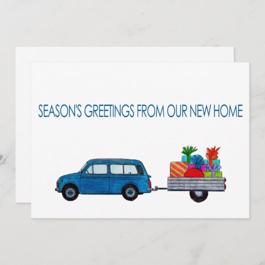 De groeten van het kerstseizoen van New Home Feestdagenkaart (Voorkant / Achterkant)