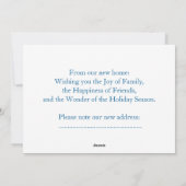 De groeten van het kerstseizoen van New Home Feestdagenkaart (Achterkant)