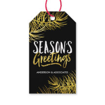 De Groeten van het moderne Seizoen Gift Labels