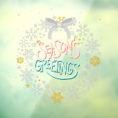 de groeten van het moderne sneeuwvlokseizoen raamsticker (Vel 3)