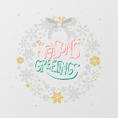 de groeten van het moderne sneeuwvlokseizoen raamsticker (Vel)