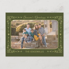 De Groeten van het seizoen Aangepaste Foto & Naam  Feestdagenkaart