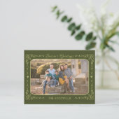 De Groeten van het seizoen Aangepaste Foto & Naam  Feestdagenkaart (Staand voorkant)