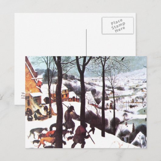 De groeten van het seizoen. beeldende kunst feestdagenkaart (Voorkant / Achterkant)