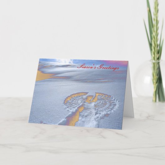 De Groeten van het seizoen - de Engel van de Feestdagen Kaart (Voorkant)