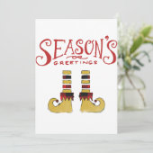 De groeten van het seizoen Elf Shoes Feestdagenkaart (Staand voorkant)
