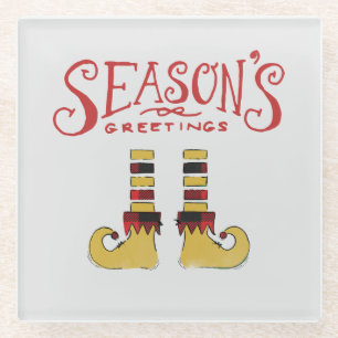 De groeten van het seizoen Elf Shoes Glazen Onderzetter