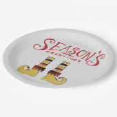 De groeten van het seizoen Elf Shoes Papieren Bordje (Gekanteld)