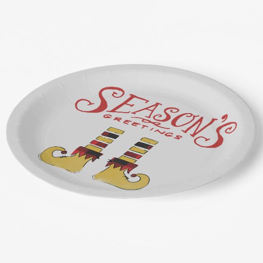 De groeten van het seizoen Elf Shoes Papieren Bordje (Gekanteld)