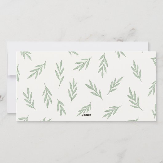 De Groeten van het Seizoen Familie Elegante Botani Feestdagenkaart (Achterkant)