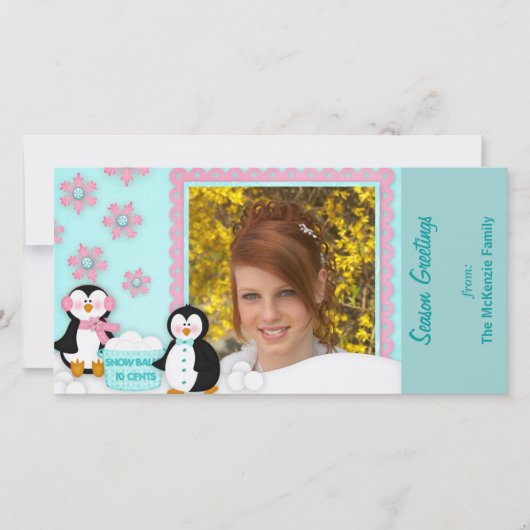 De Groeten van het seizoen Feestdagenkaart (Voorkant)