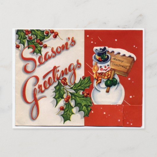 De Groeten van het seizoen Feestdagenkaart (Voorkant)