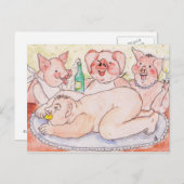 De Groeten van het seizoen Feestdagenkaart (Voorkant / Achterkant)