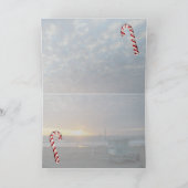 De Groeten van het seizoen in het Strand van Feestdagen Kaart (Binnen)