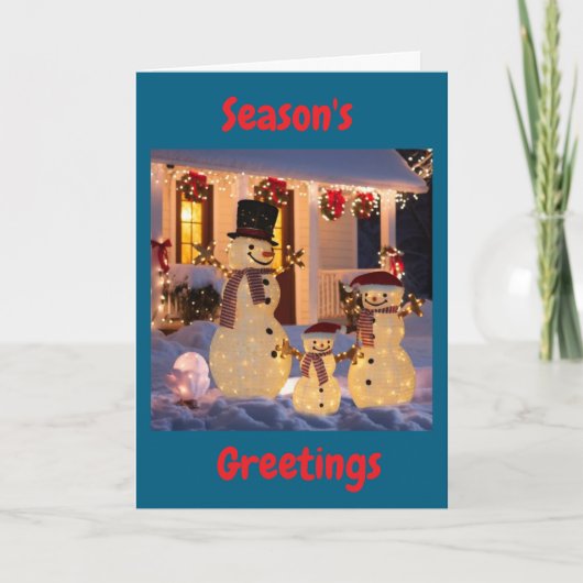 DE GROETEN VAN HET SEIZOEN LICHTEN OP! FEESTDAGEN KAART (Voorkant)