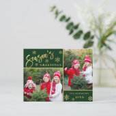 De Groeten van het seizoen Moderne 2 van de FOTO g Briefkaart (Staand voorkant)