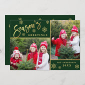 De Groeten van het seizoen Moderne 2 van de FOTO g Feestdagenkaart (Voorkant / Achterkant)