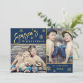 De Groeten van het seizoen Moderne 2 van de FOTO g Feestdagenkaart (Staand voorkant)