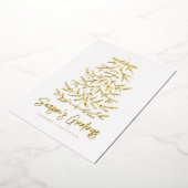 De groeten van het seizoen Moderne Eenvoudige kers Folie Feestdagenkaart (Gedraaid)