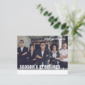 De groeten van het seizoen Moderne Geometrische Fo Feestdagenkaart (Staand voorkant)