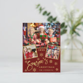 De groeten van het seizoen Moderne Manuscript 3 va Briefkaart (Staand voorkant)