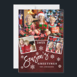 De groeten van het seizoen Moderne Manuscript 3 va Feestdagenkaart<br><div class="desc">Seizoensgroeten Modern Script 3 FOTO Collage Holiday Card.</div>
