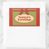 De groeten van het  seizoen rechthoekige sticker (Tas)