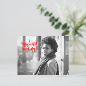De Groeten van het seizoen - typografie - uw foto Briefkaart (Staand voorkant)