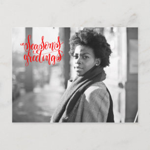 De Groeten van het seizoen - typografie - uw foto Briefkaart