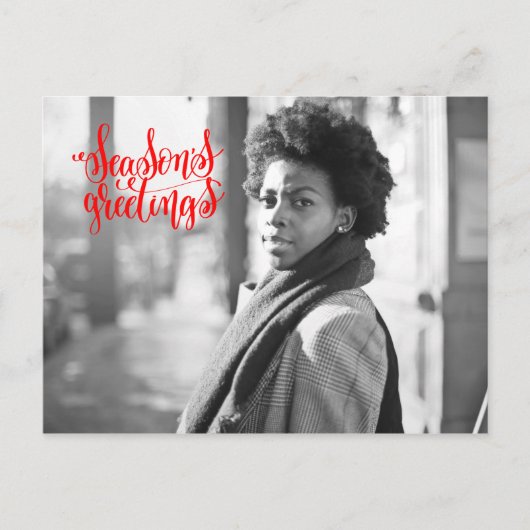 De Groeten van het seizoen - typografie - uw foto Briefkaart (Voorkant)