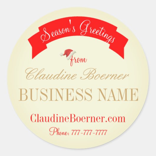 De groeten van het seizoen van Business Stickers L (Voorkant)