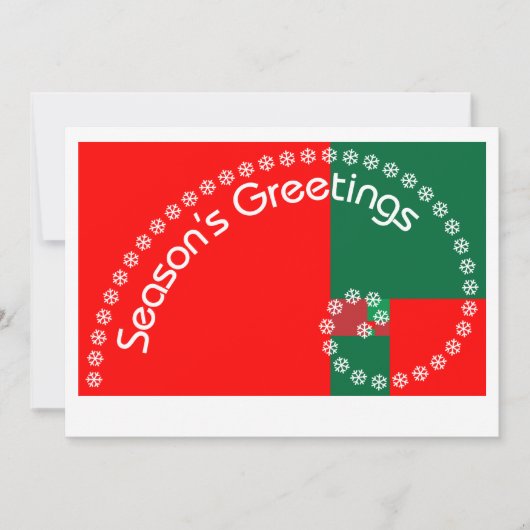 De Groeten van het Seizoen van Fibonacci Feestdagenkaart (Voorkant)