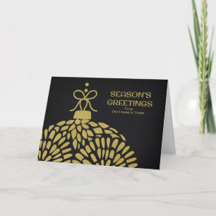 De groeten van het seizoen van ons Huis aan u Feestdagen Kaart