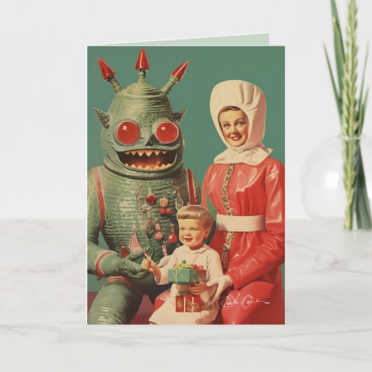 De groeten van het seizoen van onze familie feestdagen kaart (Voorkant)