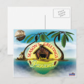 De Groeten van het seizoen van Panama Feestdagenkaart (Voorkant / Achterkant)