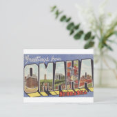 De groeten van het thema van Omaha NE Large Lette Briefkaart (Staand voorkant)