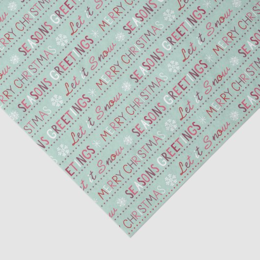 De groeten van het vrolijke Kerstmisseizoen laten  Tissuepapier (Detail)