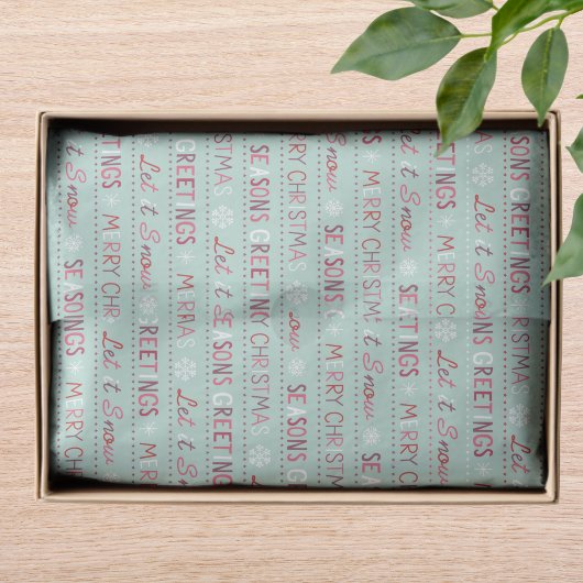 De groeten van het vrolijke Kerstmisseizoen laten  Tissuepapier