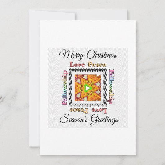 De groeten van het vrolijke kerstseizoen feestdagenkaart (Voorkant)