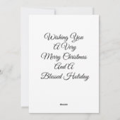 De groeten van het vrolijke kerstseizoen feestdagenkaart (Achterkant)