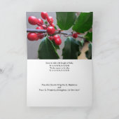 De Groeten van Kerstmis Feestdagen Kaart (Binnen)