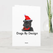 De Groeten van Kerstmis van Affenpinscher Feestdagen Kaart (Achterkant)